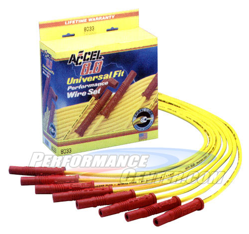 Accel 8.8mm High Gloss Yellow Ignition Wire Set
