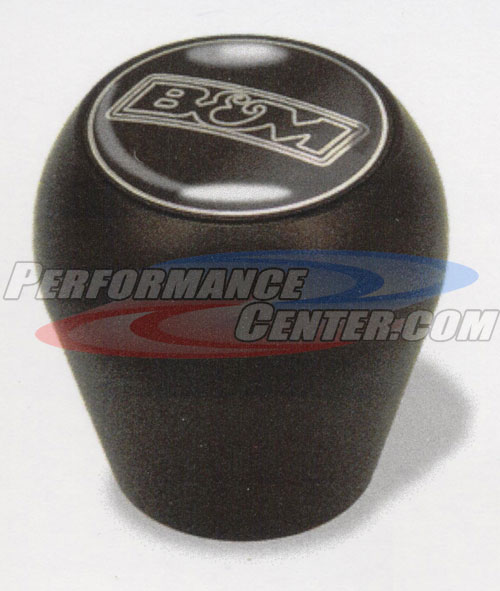 B&M Black Delrin Shift Knob with Polydome Emblem